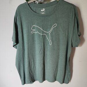 Mint Green Puma Logo Tee